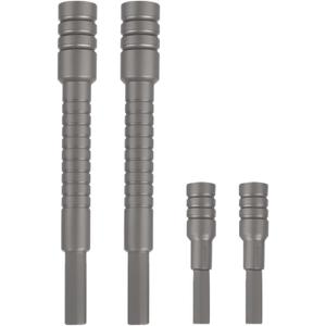 Upgraded Multi-tool Bit Driver Extender, Add-on Accessories for Leatherman Multi-tools, and Flat Bit to 1/4" Hex Adapter (2 Set, Silver)