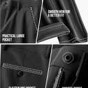 Safort Mens Golf Pants Dress Work Stretch Slim Slacks Classic Fit Comfy Straight Leg Casual Trousers with Pockets (Black)