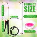 Enhon Pump Action Pressure Sprayer Wand Universal, Retractable 24" Stainless Steel Replacement Sprayer Wand with PVC Replacement Hose & Shut off Valve