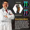 NEENCA Copper Knee Braces for Knee Pain Relief - 2 Pack Knee Sleeves Set, Knee Compression Sleeves with Copper Ions Infused Fiber for Sports, Workout, Arthritis, Meniscus Tear- FSA/HSA Eligible (Medium)