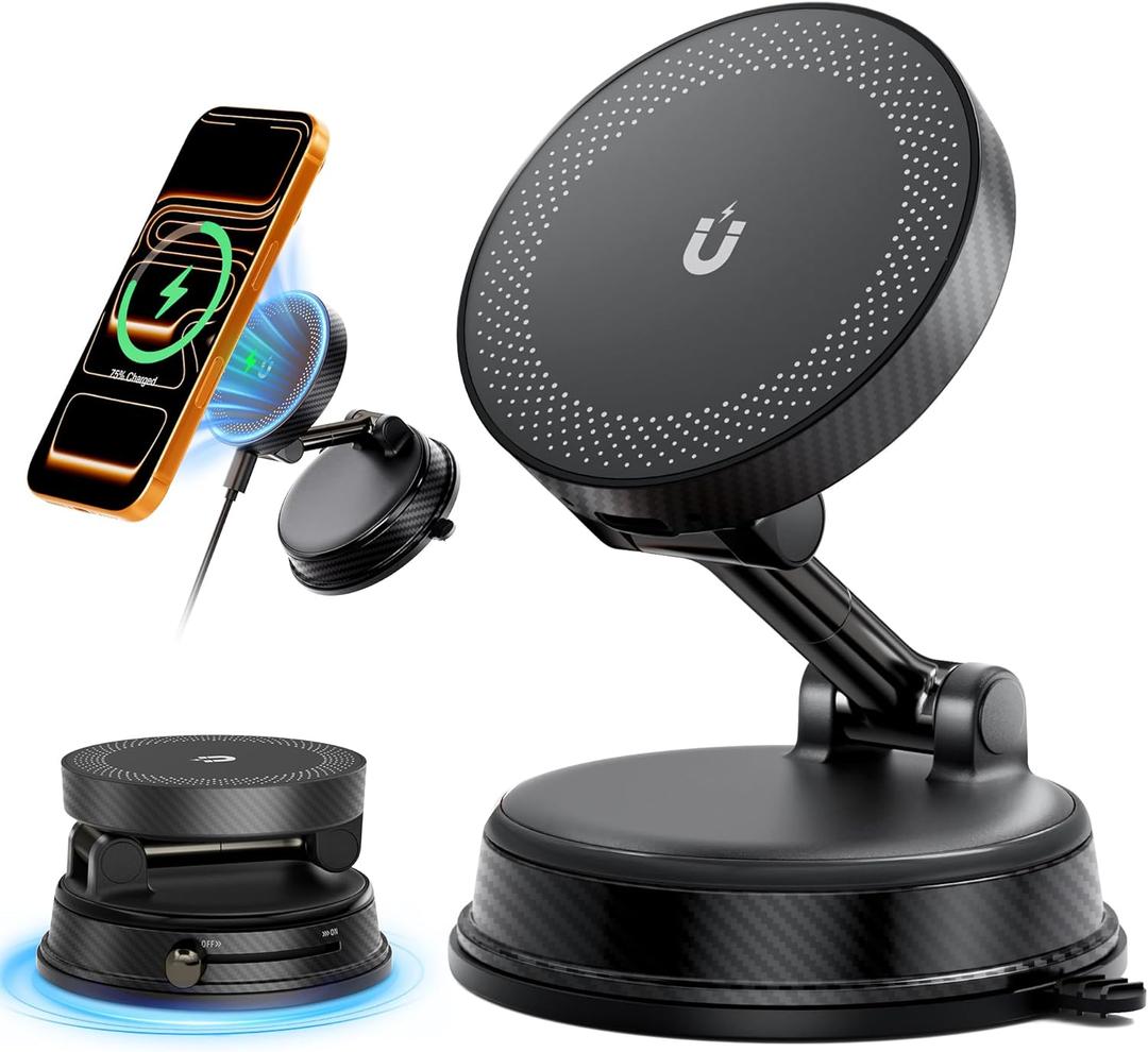 Car Phone Holder for Magnetic, Phone Holders for Your Car, Car Phone Mount Strong Suction, Cell Phone Car Mount for iPhone