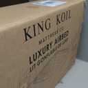 King Koil Luxury Air Mattress Queen with Built in Pump, Integrated Premium Pillow Inflatable Airbed for Guests, Camping & Home, Black