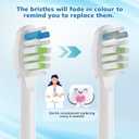 6 Pack Replacement Replacement Brush Heads for - Flossing Toothbrush Compatible with Sonic Fusion SF01/SF02 and Sonic Fusion 2.0 SF03/SF04- White with Caps
