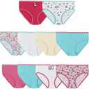 Hanes Girls and Toddler Underwear, Cotton Knit Tagless Brief, Hipster, and Bikini Panties, Multipack (Colors May Vary) Size 6
