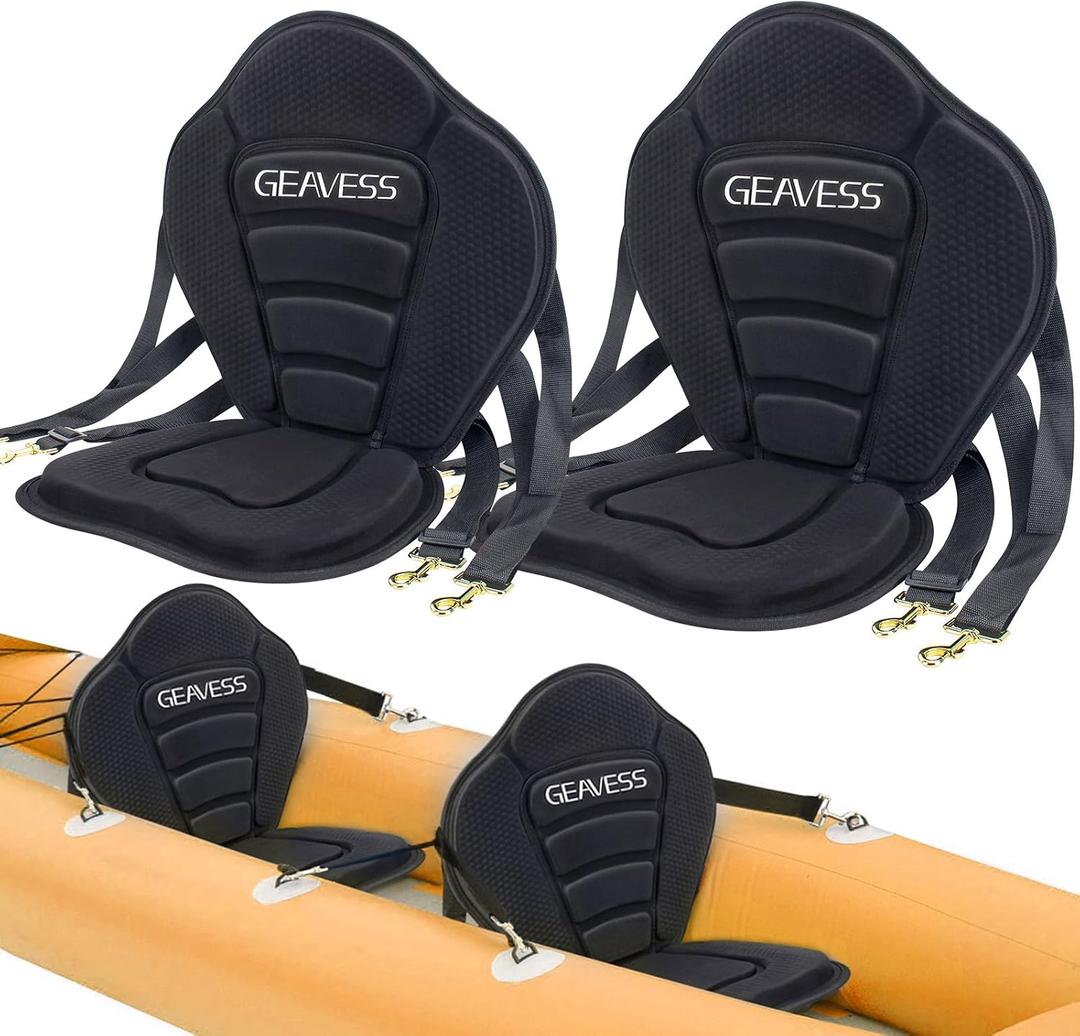 Kayak Seat, Universal Adjustable Kayak Seat with Back Support, Kayak Replacement Seat, Detachable Paddle Board Seat Fishing Boat Seat for Kayaking, Sup and Canoe, Universal Fit