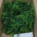 26 Inch Large Boxwoods Wreaths for Front Door Artificial Green Leaves Greenery Indoor Outdoor Wreath Home Decor Porch Window Wall Farmhouse Door Decorations Spring Summer Fall All Seasons