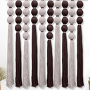 KaloKalo Large Macrame Wall Hanging Handmade Boho Sphericity Fibre Yarn Art Textile Modern Handcrafted Natural Cotton Wall Decor Art for Living Room Bedroom Party 35.4" L by 33.8" H - Taupe Brown