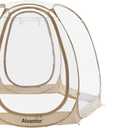 Alvantor Pop Up Bubble Tent - 10 x 10 Instant Igloo Tent - 4-6 Person Screen House for Patios - Large Oversize Weather Proof Pod - Cold Protection Camping Tent - Beige