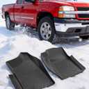 Truck Floor Mats for Chevy Silverado for GMC Sierra 1500 | 2500 | 3500 (2007 Classic Body Only) Standard Cab 1999 2000 2001 2002 2003 2004 2005 2006 Single Cab Regular Cab Accessories