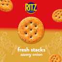 RITZ Fresh Stacks Savory Onion Crackers, Travel Snacks, 11.5 oz (8 Multi Snack Packs), No BB Date