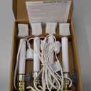 4PCS Christmas Electric Window Candle Lights with Gold Base Outlet, 5FT Window Candle Lights Cord with 0.6W C26 Clear Bulb On/Off Switch Plug-in 4 Suction Cups for Christmas Window Home Decoration