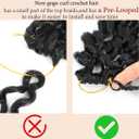 Pre looped Gogo Curl Crochet Hair 12 Inch 8 Packs Pre twisted Short Curly Crochet Hair for Black Women Ocean Wave Braiding Hair Water Wave Deep Braiding Hair (12 inch 1B)