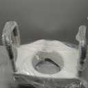 Drive Medical 2-in-1 Raised Toilet Seat with Removable Padded Arms - Elevated Bathroom Safety Support - Secure Locking Attachment - Easy Height Assistance - Durable Construction, Standard Toilets