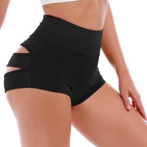 Biker Shorts for Women, High Waist Workout Gym Athletic 4 Inches Shorts (Black Sexy) XL