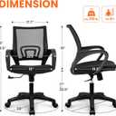 NEO CHAIR Office Desk Computer Chair Ergonomic Mesh Gaming Cushion Seat with Comfy Lumbar Mid Back Support Adjustable Height Swivel Rolling Wheels for Home Task (Mesh Black)