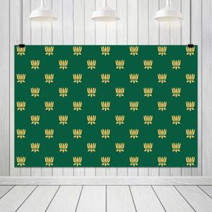 10x8ft Green Indian Pooja Backdrop Lotus Marigold Garland Puja Diwali Pujan Background for Chatiya Ganesh Mehndi Festival Decorations Wedding Party Photo Props