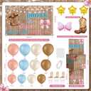 Boots and Bows Gender Reveal Balloons Arch Decorations Kit, 150 Pcs What Will Baby Be Boy or Girl Gender Reveal Party Supplies 4 Western Cowboy or Cowgirl Balloon Box and Stickers He or She Backdrop