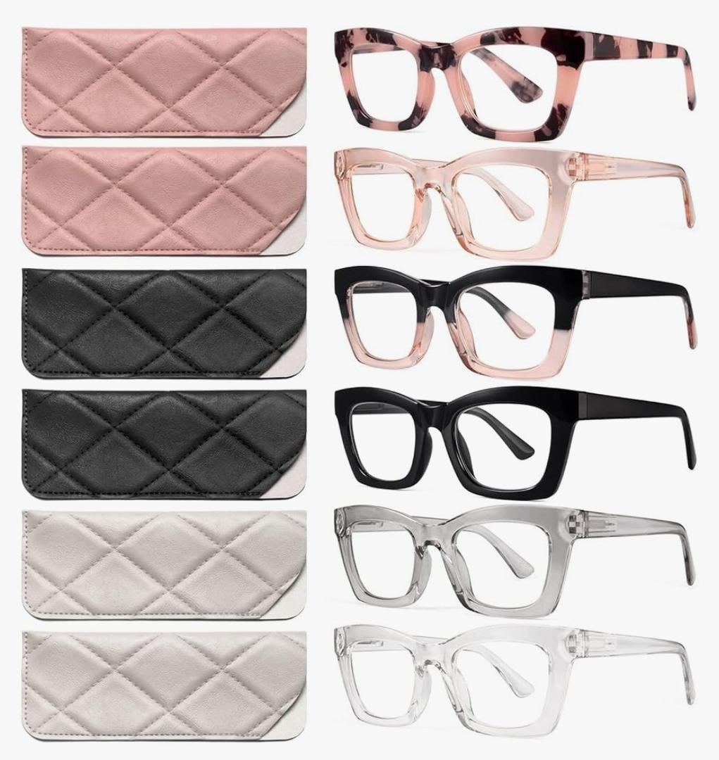 CCVOO Stylish Reading Glasses for Women, Eyeglasses, Blue Light Readers for Women, Computer Eye Glasses, Cheaters CCVOO Stylish Reading Glasses for Women, Eyeglasses, Blue Light Readers for Women, Computer Eye Glasses, Cheaters