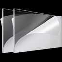 Roowest Thick Clear Acrylic Sheets Plastic Panels Sheets Cut to Size Cast Acrylic Board Panel with Protective Film for Craft DIY Projects Sign Frame(24 x 48 Inch, 1/4 Inch, Transparent, 2 Pcs)