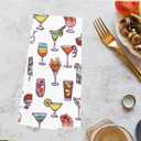 WINGTECA Cocktails Kitchen Towels Summer Dish Towels Kitchen Decor Summer Gifts for Women Men Hostess Wine Lovers Friends Waffle Weave Tea Hand Towel for Farmhouse Home Decor 14 x 23 Inches