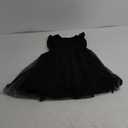 Haloumoning Girls Tutu Dress Ruffle Short Sleeve Fluffy Summer Party Tulle Dress for Kids 5-14Y (9-10 Years, Black)