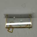 Hanging Pressed Flower Frame Handmade, Double Glass Picture Frame Floater frame Floating Frame for Pressed Flowers Home Wall Artwork, Rectangle Horizontal 57 inches, Gold (FRAME ONLY) (7L" x 5W")