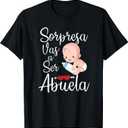 2 Pack Sorpresa Vas a Ser Abuela T-Shirt M and 2XL