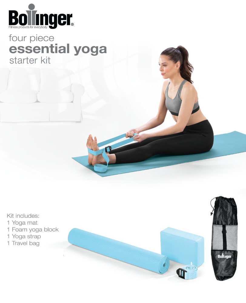 DI BOLLINGER 4PC ESSENTIAL YOG STRTR KIT, Light Blue