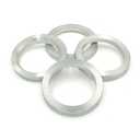 73.1mm OD to 56.1mm ID Hub Centric Rings, Silver Aluminum Hubcentric Rings for Many Honda Civic/Subaru WRX STI Outback/Mini Cooper, Pack of 4