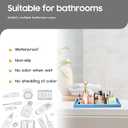 Vanity and Bathroom Tray, 11.8" ABS Countertop Organizer,Waterproof Vanity Tray for Toilet Tank,Perfume,Soap,Keys,Bathroom Accessories,Kitchen and Bath Trays,Non Slip Small Trays,Blue,2 Pack