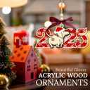 HEXMOZ Dog Christmas Ornaments 2025 - Funny Dog Ornament for Christmas Tree - Dogs Lover Gifts for Women, Mom Lady, Dogs Owners, Pet Lovers - 2 Layers Acrylic Wood Xmas Decorations