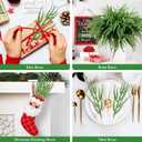 Norfolk Pine Stems Real Touch 50Pcs 14" Christmas Greenery Stems Norfolk Pine Branches Artificial Norfolk Stems Christmas Greenery Pine Branches DIY Crafts Faux Indoor Outdoor Home Decor