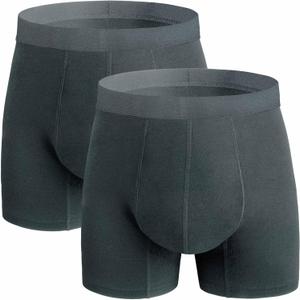 Washable Incontinence Underwear for Men, 2.3 oz Leak Proof Absorbent Reusable Briefs for Male Urine Leakage 2 Pack(Dark Gray, XL)