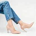 Heels for Women Comfortable Stiletto Closed Pointed Toe Dress Pumps Shoes for Wedding Work Office Business (Pink, 7)