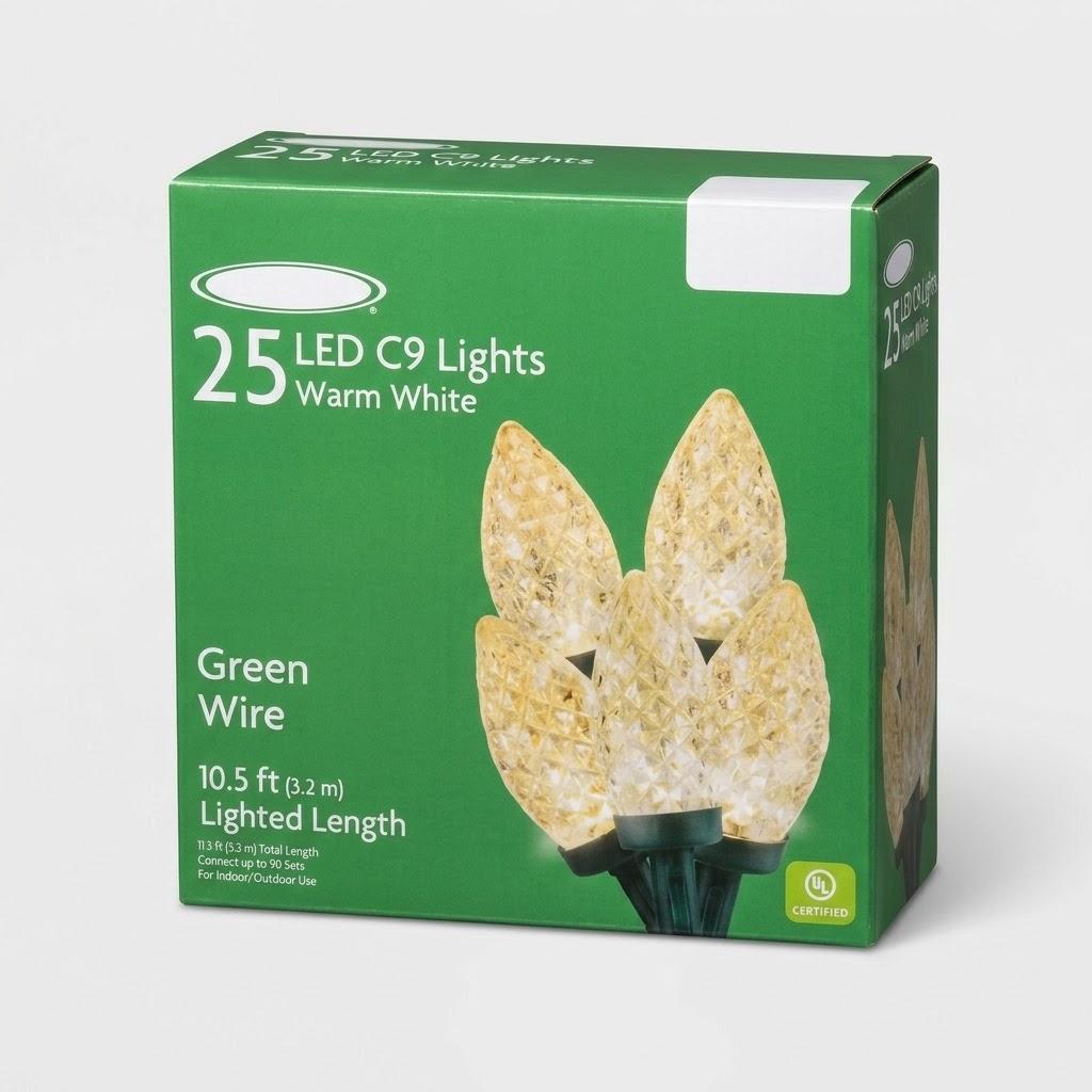 25 LED C9 Lights Warm White