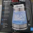 Mueller Rapid Boil Electric Tea Kettle 1.8L  Borosilicate Glass & Stainless Steel  BPA-Free Hot Water Boiler, LED Light, Auto Shut-Off, Boil Dry Protection Fast Water Heater  Kitchen Appliances