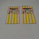 Vpang 2 Pcs Striped Plastic Print Tablecloths Disposable Table Cover Thickened Rectangle Tablecover, Kitchen Picnic Wedding Birthday Party Table Covers, 54"x108" (Yellow Stripe)