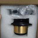 Matte Black Tub Drain and Overflow Kit with Single Hole Overflow Faceplate, Welsan Universal All Metal Lift & Turn Black Bathtub Drain Kit with Fine/Coarse Thread Conversion Twist Trim Kit Assembly