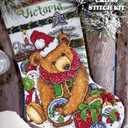Victorian Bear Counted Cross Stitch Stocking Kit