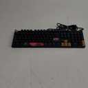 surmen Full Size Creamy Keyboard with Number Pad, 104 Keys RGB Wired Mechanical Gaming Keyboard Backlit with PBT Keycaps Linear Red Switch for Laptop Desktop PC Gamers（104 Blue Samurai B）