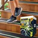 Grip Tape for Stairs 30" x 6" - Pack of 12 Outdoor Stair Treads Non-Slip Weather Resistant - Anti Slip Tape for Exterior Wooden Steps - Glow in the Dark Waterproof 80-Grit Adhesive Treads by Thunder Grip