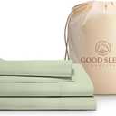 Good Sleep Bedding King Size Cotton Sheets Set - 4 Piece, Soft & Breathable King Size Sheets Deep Pocket Set, Fits Upto 16", 800 TC King Sheets Set, Sateen Weave King Bed Sheet Set- Sage Green Sheets