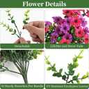 Artificial Hanging Flowers for Outdoors Faux Plants, 2PCS Artificial Outdoor Flowers for Spring Decor, UV Resistan Realistic Daisy Fake Hanging Plants for Indoor Planter Garden(Rose Red & Red Lotus)