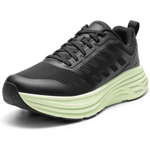 NORTIV 8 Men's Walking Running Tennis Cushioning Shoes ActiveFloat Non Slip Athletic Gym Workout Jogging Comfortable Sneakers (13, Black/Green)
