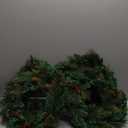 4 Pieces 20 inch Large Artificial Pine Wreaths with Lights, Pine Cones, Farmhouse Wreath Christmas Outdoor Green Christmas Wreaths for Windows Front Door Outside (4, 20inch)