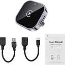 2025 Upgrade Wireless CarPlay Adapter - Convert Wired to Wireless, Mini USB Plug & Play Dongle for Built-in CarPlay Cars - Fast Stable Connection & Seamless Control (A)