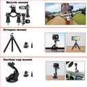 60 in 1 Camera Accessories Kit Compatible with GoPro Hero 13 12 11 10 9 8 7 6 /Session 5/Hero 4/3+/3/2/1, Insta360, DJI Osmo Action, AKASO, APEMAN, Campark, SJCAM