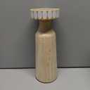 Wood Decorative Wood Candle Holder for Christmas Decoration Farmhouse Wedding Party Dining Table Décor Spa, 10"