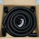 Shop Vacuum Dust Collection Hose Kit,12 Ft Dust Power Tools Hose Kit with 5 Fittings/Attachments for Shop Vacuums,Workshop, Wet/Dry, Fits Multiple Types/Brands of Woodworking Power Tools