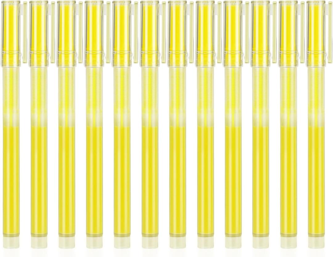 Pastel Highlighters - 12 Pack Yellow Colors, Fast-Dry Bible Journaling Markers, Non-Bleed Pastel Highlighters for School, Office & Study Supplies, Yellow, 8 Count (Pack of 1)